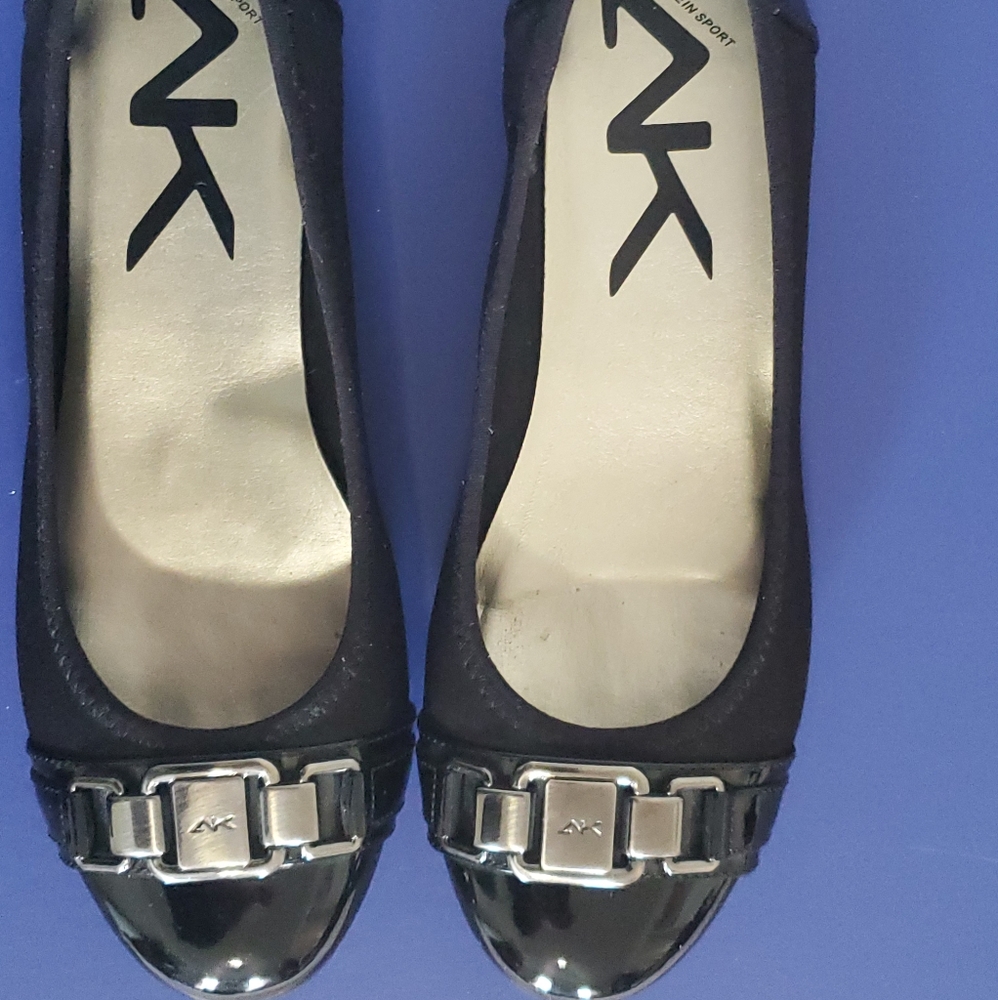Anne Klein Black Flats
